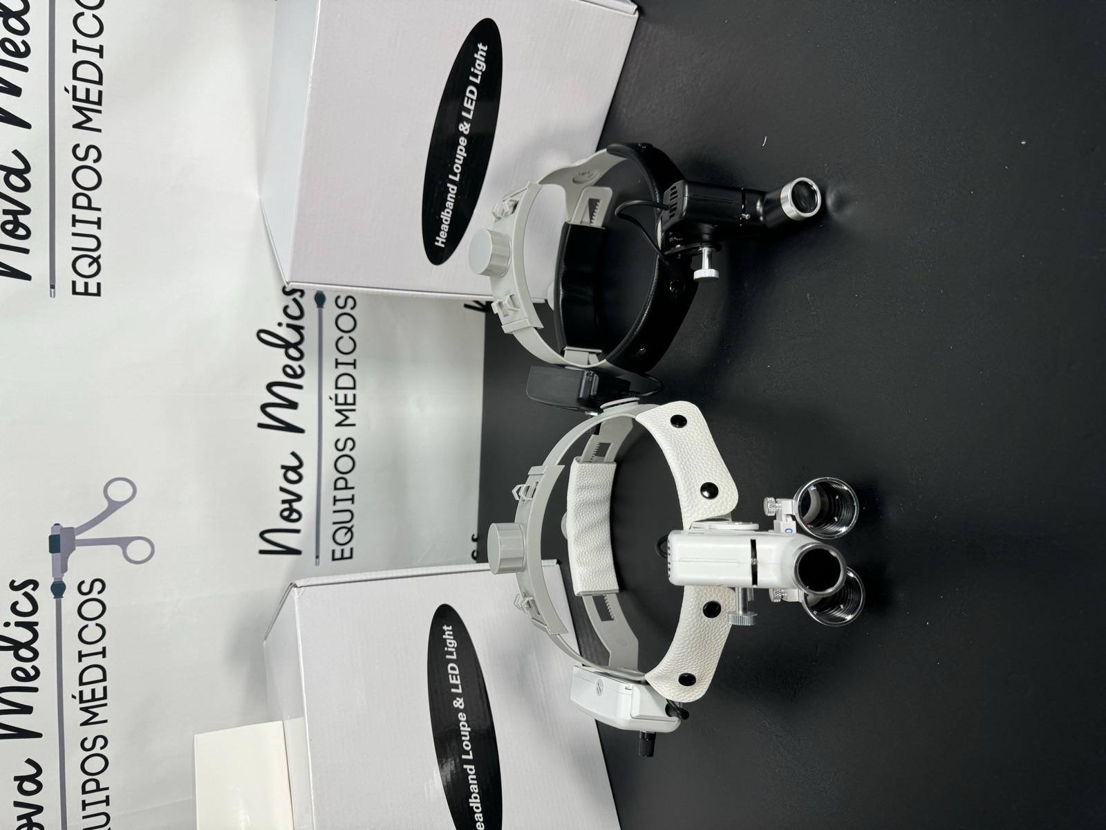 Fronto luz LED Nova Medics con cajas y lupa opcional